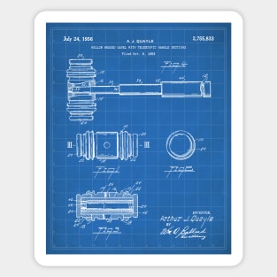 Judge Gavel Patent - Lawyer Art - Blueprint Sticker